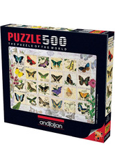 Puzzle Kelebekler. Butterfly Stamps 500 pcs