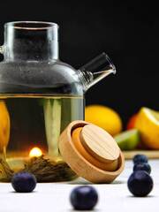 Чайник заварочный стеклянный "Бамбук", 650 мл