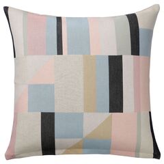 Чехол на подушку IKEA LYKTBARARE (ЛЮКТБЭРАРЕ), Светло-бежевый с рисунком, 50x50 см