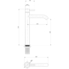 Abber AF8111B Смеситель ABBER Wasser Kreis AF8111B для накладной раковины, черный матовый