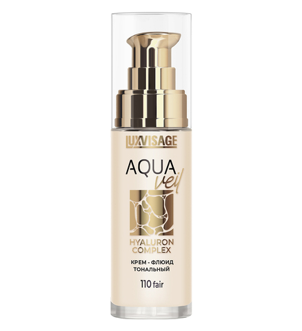 LuxVisage Крем-флюид тональный AQUA veil HYALURON COMPLEX тон 110 fair 30мл