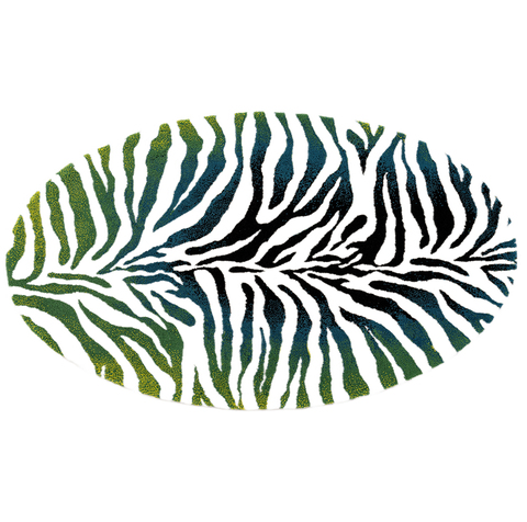 Коврик овальный 90х145 Abyss & Habidecor Кару 205 с зебровым узором