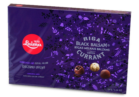 Конфеты в темном шоколаде с Рижский бальзамом из черной смородины, 135 г