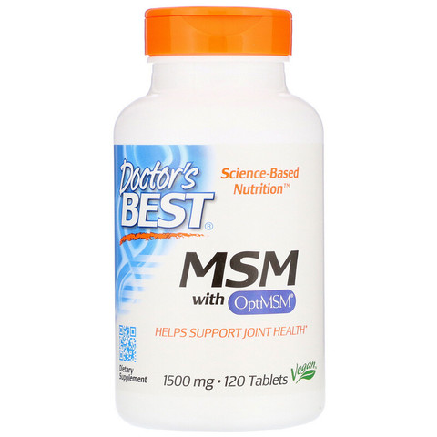 Doctor's Best, МСМ с OptiMSM, 1500 мг, 120 таблеток