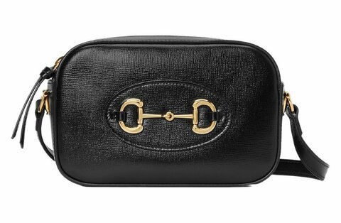 Маленькая сумка на плечо Gucci Horsebit 1955 черный