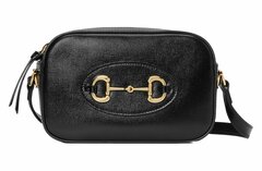 Маленькая сумка на плечо Gucci Horsebit 1955 черный