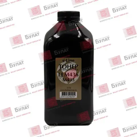 Тонер БУЛАТ s-Line LJ-M436, LJ-M433 для HP LJ M436, LJ M433 (Чёрный, банка 350 г)