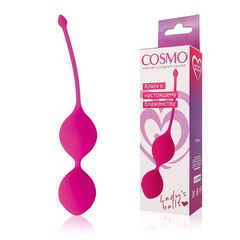 Ярко-розовые вагинальные шарики Cosmo - 