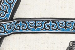 Тесьма жаккард, ш. 3,2 см, бирюзовый