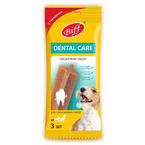 Titbit Dental Care лакомство для собак мелких пород Снек жевательный с говядиной 45г