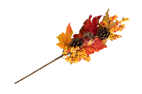 Ветка декоративная 54см Anna Lafarg Bright pumpkin Букет с тыквой