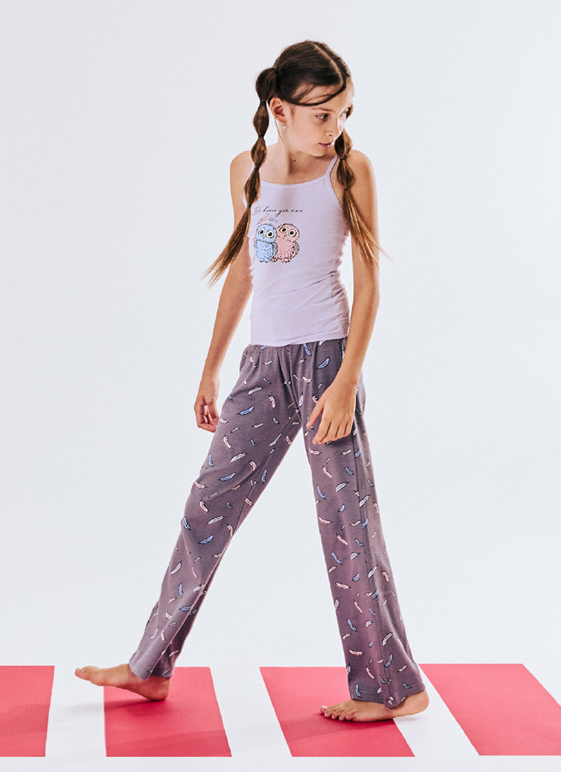 Детские женские брюки пижамные E25K-84D101