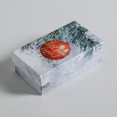 Коробка одиночная, Прямоугольник, «С новым годом», 18*10,5*7 см, 1 шт.