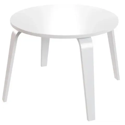 Стол журнальный круглый STEFANO, D=60 см, белый