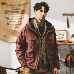 Мужская куртка в стиле американского ретро,сезон весна-осень, городская повседневная куртка для активного отдыха, свободный крой.
