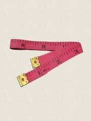 Сантиметровая лента портновская, 1.2×150 см (см/дюймы) цвет малиновый