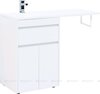 Aquanet 301352 Тумба c раковиной Токио 120L (Персона 120L) напольная 1 ящик 2 фасада цвет белый глянец (301352)