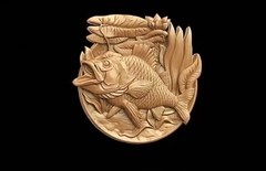 Силиконовый молд Рыба (медальон) № 0459