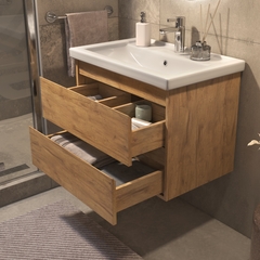 Тумба под раковину Фуста 700-0-2 (Фостер) навесная дуб золотой