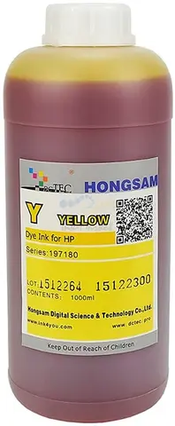Чернила водные DCTec DCD-T610 yellow 1000мл (Для принтеров HP T610, T1100, T1120)