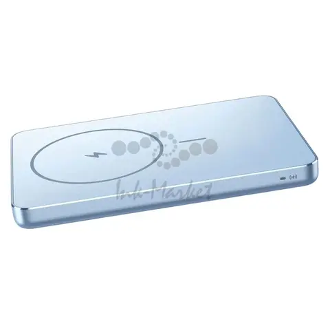 Мобильный аккумулятор Xiaomi Super Slim Magnetic 5000mAh QC3.0/PD3.0 22.5W 3A USB-C беспров.зар. голубой (BHR08POGL)