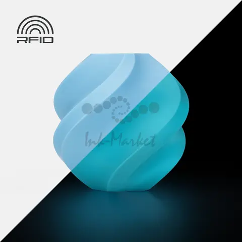 Пластик для 3D-печати Bambu Lab PLA Glow, 1.75 мм, 1 кг, голубой (Glow Blue), на катушке, A12-B0-1.75-1000-SPL