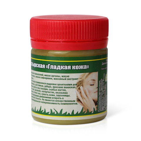 Мазь Монастырская Кавказский Целитель "Гладкая кожа". Пластик 40 мл.