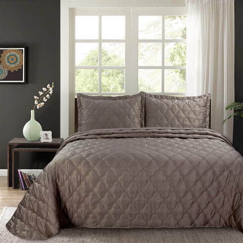 Покрывало 240x260 и 2 наволочки 50х70 Sofi De MarkO Одри коричневое