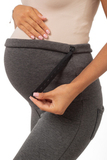 Утепленные брюки для беременных 11949 антрацит меланж