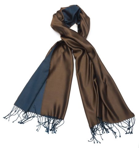 Шарф 50х180 AM Paris Parati 17 коричневый-синий