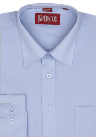 Голубая сорочка прямого кроя для старшеклассника IMPERATOR