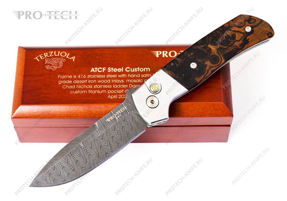 Нож Pro-Tech Terzuola Steel ATCF Custom Damascus