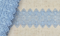 Кружево плетёное, ш. 8,5 см, голубой