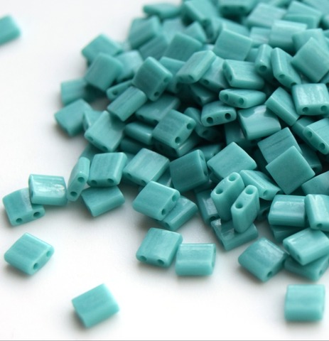TL-0412 Бисер Миюки тила/Miyuki Tila Opaque Turquoise Green