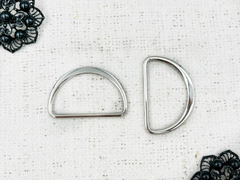 Полукольцо металлическое, р. 49х28 мм, никель