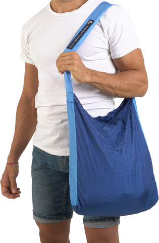 Картинка сумка складная Ticket to the Moon eco bag medium Royal Blue-Light Blue - 1