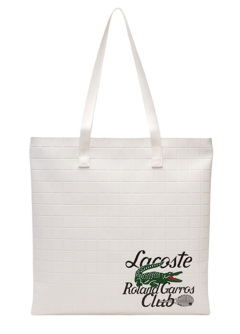 Lacoste x Roland Garros Edition Check Print Tote