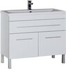 Aquanet 182710 Компл.2 - Тумба Верона 100 напольная 1 ящ. 2 дв. цв.белый (182710)