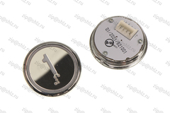 Кнопка (кнопочный модуль) BBP-R550-MRWM-S-W-01-C "1 этаж", круглая, статическая белая подсветка, с кодом Брайля.