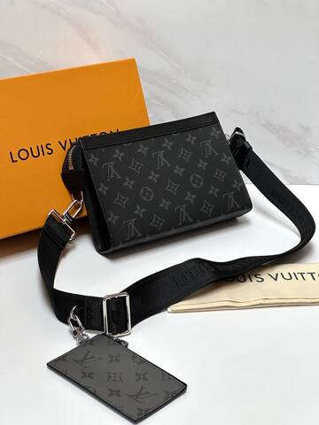 Бумажник Louis Vuitton Gaston Wearable, черно-серый