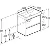 Roca A857613511 Roca   A857613511 Ona Тумба под умывальник подвесная, 2 ящика, 585x450x565 мм, темный вяз