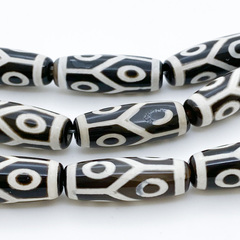 "Дзи" 6 Глаз Черепаха, размер около 30*10 мм, цена за 1 шт