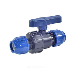 Кран шаровой компрессионный Дн 20 Ру10 RTP (РосТурПласт) 14389