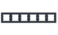 РАМКА ГОРИЗОНТАЛЬНАЯ С/У 6-ПОСТОВ АНТРАЦИТ ASFORA /SCHNEIDER/