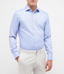 Сорочка мужская Eterna Slim Fit 1160-F170-12 голубая из фактурной ткани