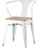 Стул TOLIX ARM WOOD с подлокотниками белый