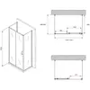 Abber AG30130B-S50B-S50B Душевой уголок, 130x50x195