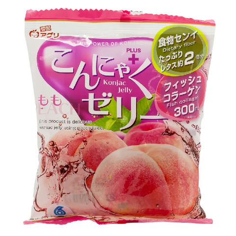 Желе Yokiguni Aguni порционное конняку со вкусом персика, 108 гр
