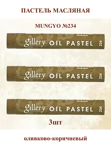 Пастель масляная мягкая профессиональная MUNGYO Gallery Оливково - коричневый №234 (3шт)