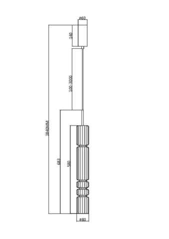 Подвесной светодиодный светильник Maytoni Ordo MOD272PL-L12B3K
